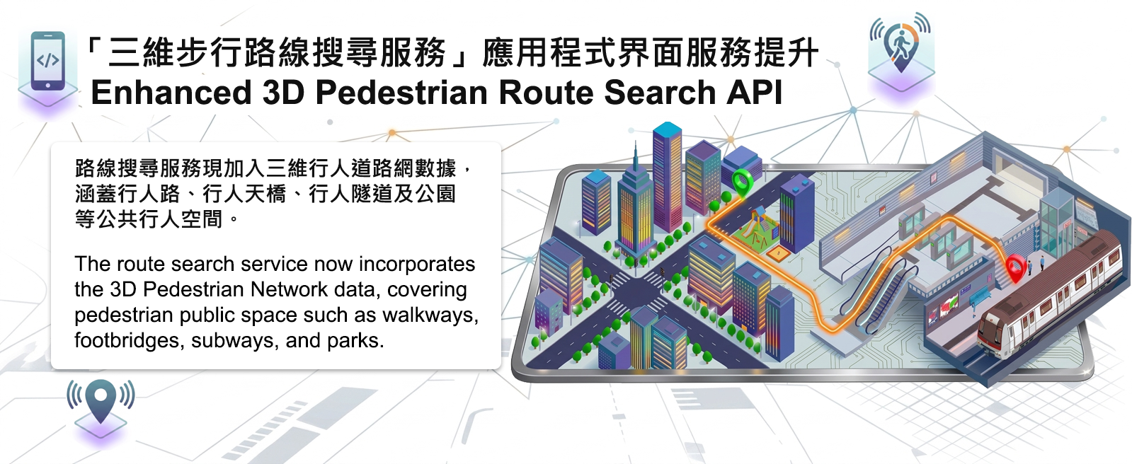 Enhanced 3D Pedestrian Route Search API